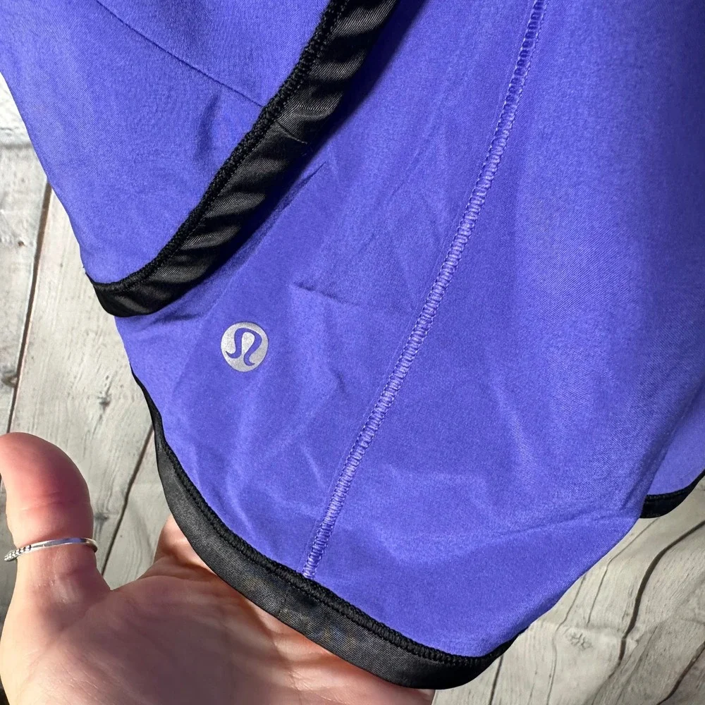 Lululemon Sweaty or Not Runsie Purple Strappy Back Athletic Romper Size 10